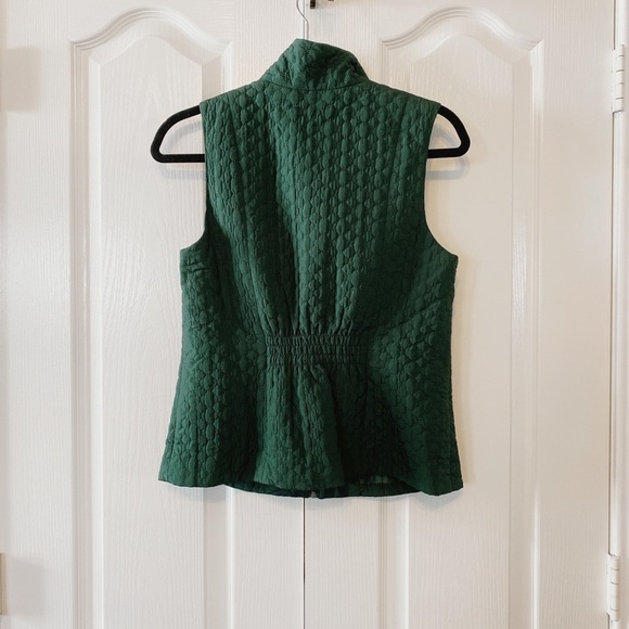 Roz & Ali Woman’s Quilted Vest Size Small dark Green with zipper - Picture 2 of 11